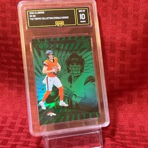 Bo Nix Emerald Rookie card